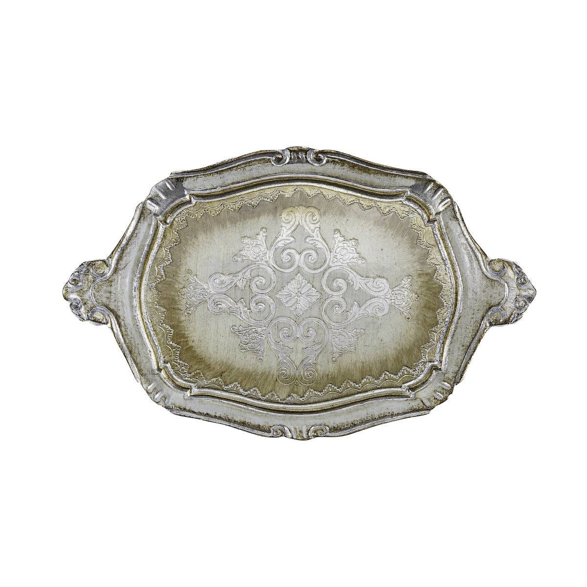 Small Antique Florentino Wooden Tray