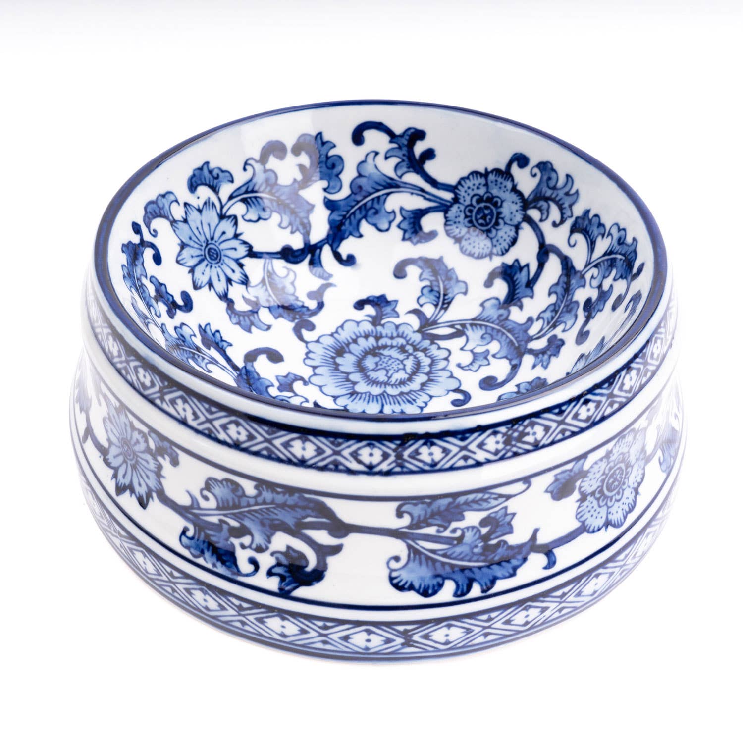 Porcelain Chinoiserie Pet Bowl - Large