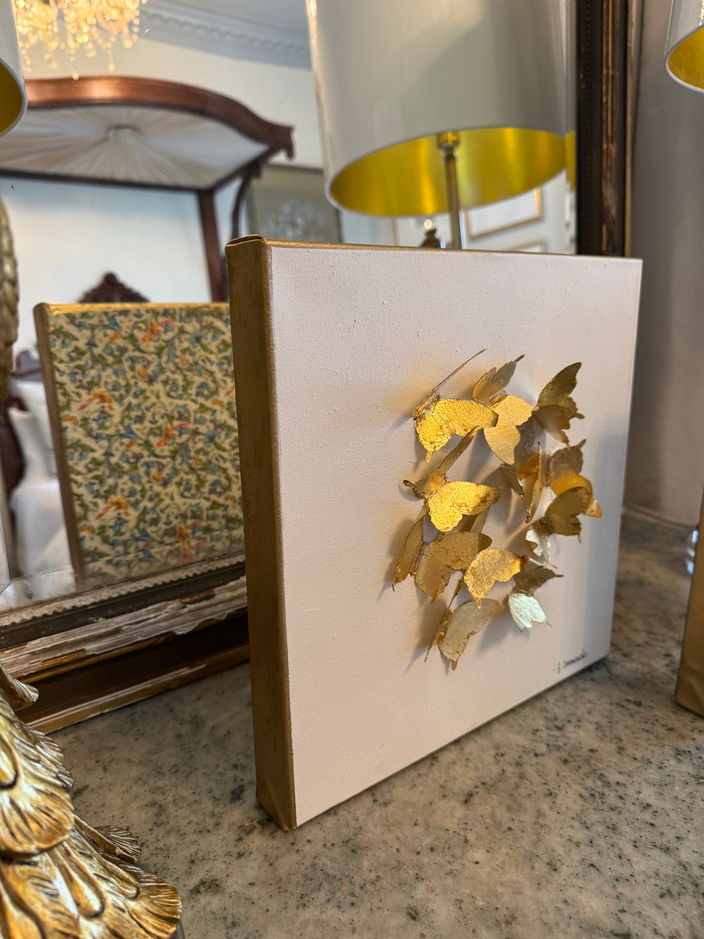 Hand-made Gold Leaf Butterfly Prints
