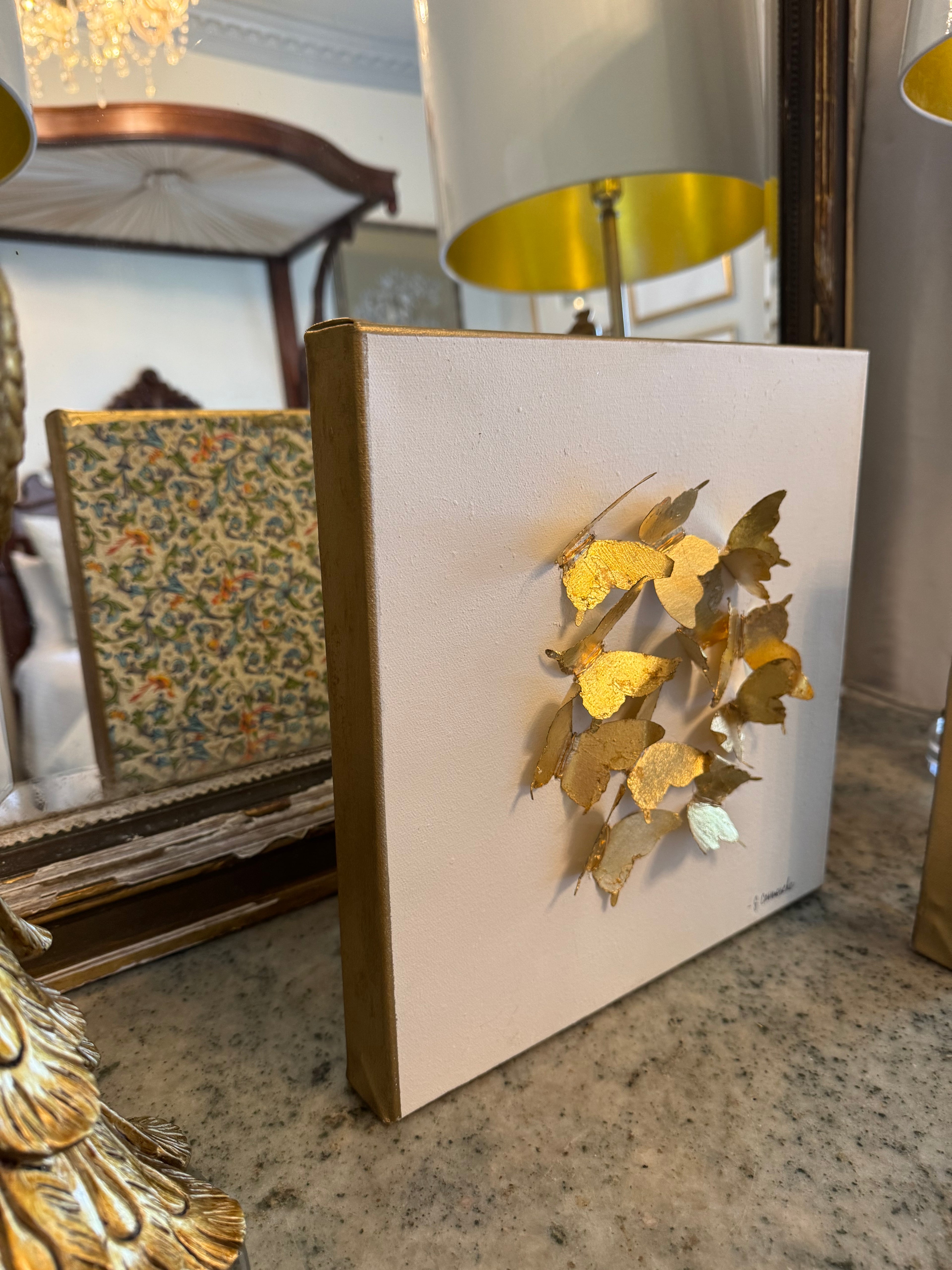 Hand-made Gold Leaf Butterfly Prints