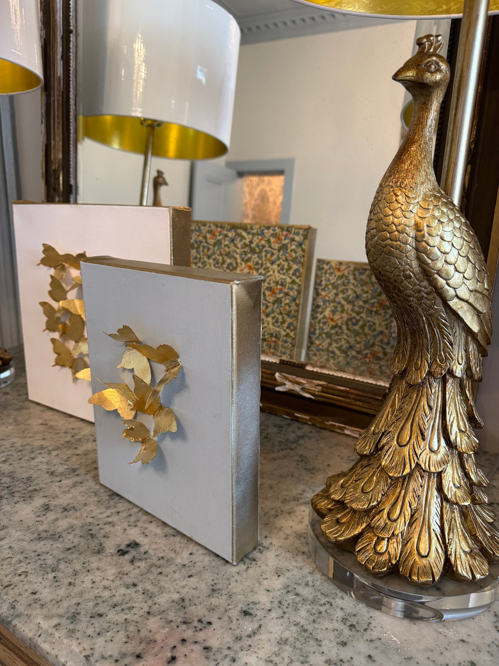 Hand-made Gold Leaf Butterfly Prints