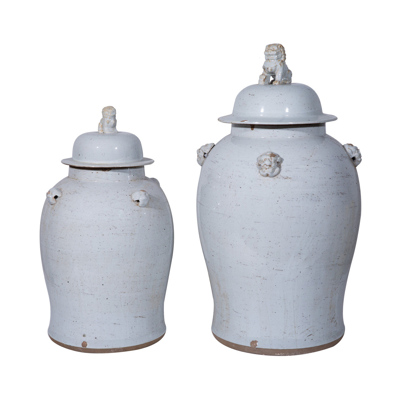 Vintage White Temple Jar