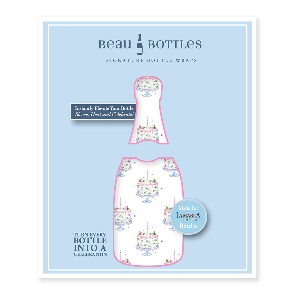 Beau Bottles Grandmillenial Pastel Birthday Cakes- Prosecco Collection