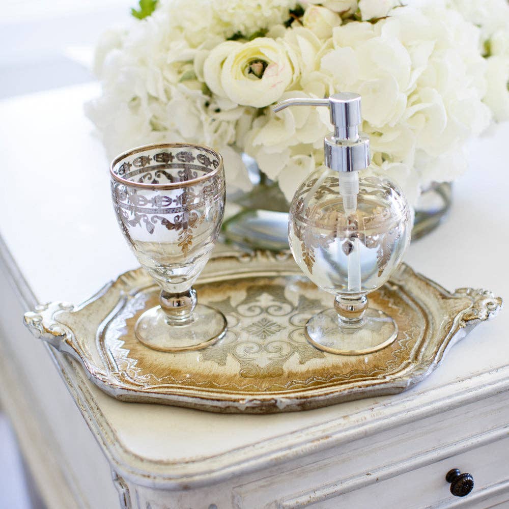 Small Antique Florentino Wooden Tray